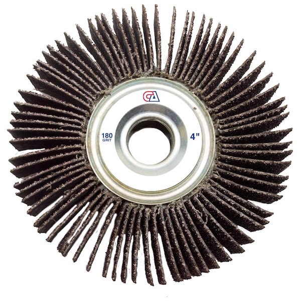 Continental Abrasives 4" x 1" x 5/8" Unmounted 180 Grit Aluminum Oxide Flap Wheel FW-41180 - main